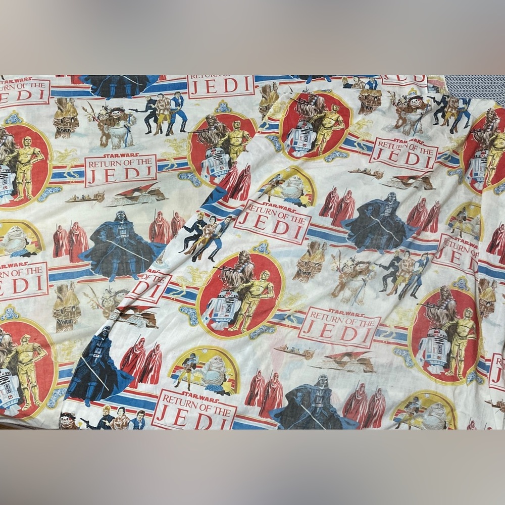 Vintage 1983 LUCAS FILM Star Wars Return of the Jedi Fitted Twin & Top Sheet